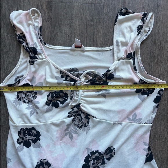 Candie's Black and Pink Floral Tank Top - Picture 2 of 5